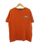 アヴィレックス AVIREX コラボ Top gun maverick Tシャツ 半袖 クルーネック ワッペン コットン オレンジ系 L