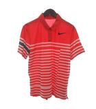ナイキゴルフ NIKE GOLF ポロシャツ 半袖 ボーダー オレンジ系 XL ■GY99