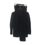 バーバリーブラックレーベル BURBERRY BLACK LABEL シングル スーツ セットアップ シャドウストライプ 黒 ブラック 36R ■GY99