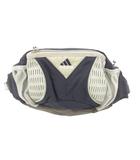 アディダス adidas ボディバッグ ウエストバッグ グレー 青 ブルー メッシュ ジップポケット /IL