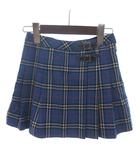 バーバリー ロンドン BURBERRY LONDON チェック プリーツスカート 青 ブルー 120A 女の子 ■GY09