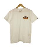 チャレンジャー CHALLENGER 美品 Tシャツ 半袖 クルーネック プリント ファイヤーパターン コットン ホワイト S