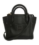 アイザックミズラヒ ISAAC MIZRAHI ショルダー ハンドバッグ 2way レザー 黒 ブラック ■GY09