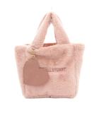 ジルスチュアート JILL STUART 美品 キューブ型ファーバッグ ハンドバッグ フェイクファー ハート型ポーチチャーム ピンク /NL ■GY09
