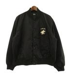 SURFMAN STADIUM JACKET サーフマン スタジアムジャケット スタジャン ワッペン 中綿 ナイロン ブラック L
