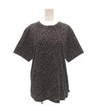 ポールスミス PAUL SMITH 美品 半袖Tシャツ カットソー クルーネック 総柄 ドット柄 L 黒 ブラック マルチカラー /OB ■GY99
