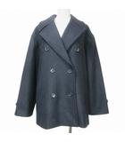 フレイアイディー FRAY I.D 美品 23AW ファインメリノPコート ピーコート ダブル 1 M相当 紺 ネイビー X