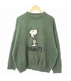 フリークスストア FREAKS STORE ×PEANUTS ピーナッツ ニット セーター 長袖 スヌーピー M カーキ 0613