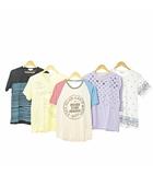 ヒロミチナカノ hiromichi nakano プリント Tシャツ カットソー 半袖 5分袖 5点 5着 セット おまとめ L 紫 白 黒 黄色 ベージュ 0616