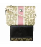 コーチ COACH 2点セット 三つ折り財布 ウォレット ポーチ シグネチャー キャンバス レザー マルチカラー 0707 ■GY17