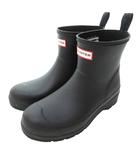 ハンター HUNTER 美品 PLAY SHORT HUNTER DOT BACKSTRAP BOOT レインブーツ ラバーブーツ ロゴ 黒 ブラック 約25cm IBO73 0619