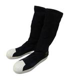 リックオウエンス Rick Owens ×アディダス adidas 16SS RO SUPERSTAR RIPPLE スーパースター ストレッチスニーカー スエード 黒 ブラック 約28.5cm 0806