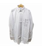 ダンヒル dunhill ワイシャツ レギュラーカラー ビジネス ロゴ刺繡 長袖 コットン 白系 ホワイト系 約Lサイズ 0625