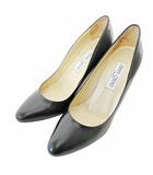 ジミーチュウ JIMMY CHOO レザー パンプス ピンヒール 37 24cm ブラック 黒 0725 IBO75