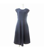 フォクシー FOXEY Knit Dress Souffle ニットドレス スーフル ワンピース ノースリーブ フレア ロング ミディ丈 40 紺 ネイビー 35906 0730 IBO75