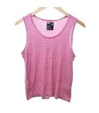 ボーダー タンクトップ カットソー ピンク グレー 約Mサイズ 0821