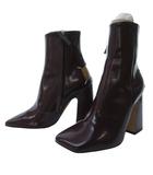 メゾンマルジェラ 22 Maison Margiela 22 タグ付き 4ステッチ デコルティケ ブーツ ショートブーツ スクエアトゥ 茶系 ブラウン系 35 約22cm S58WU0385 0913