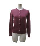 グリーンレーベルリラクシング ユナイテッドアローズ green label relaxing 美品 カーディガン ボレロ 羽織 長袖 パールボタン 紫 パープル 38 約M ■YHS5 0927