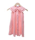  ショパン CHOPIN 美品 ギンガムチェック シャツワンピース ブラウス ノースリーブ ピンク 120 キッズ 0929