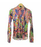 ブラックレーベル ペイズリー柄 シルク シャツ 総柄 スリムフィット 2 マルチカラー 1006