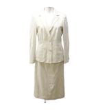 ミラショーン mila schon セットアップ スカートスーツ テーラードジャケット ブレザー 2B ひざ丈 40 約M アイボリー 系 IBO79 1005