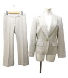 アンクライン ANNE KLEIN セットアップ パンツスーツ ウール シルク混 テーラードジャケット ブレザー 総裏 1B 11/9 約L/M 灰 グレー 系 IBO79 1005