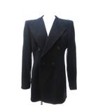 ジョルジオアルマーニ GIORGIO ARMANI 美品 テーラードジャケット ブレザー 長袖 ダブル 黒 ブラック 42 約M 大きいサイズ IBO81 1012