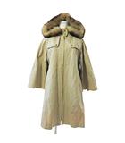 カオン Kaon フーデットコート ジャケット フォックスファー ライナー付 ベージュ 1103