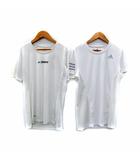 アディダス adidas タグ付き トレーニングウェア Tシャツ カットソー 半袖 ロゴプリント 2点セット おまとめ L OT 白 ホワイト /SY4