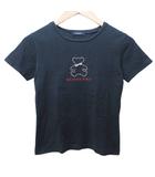 バーバリー ロンドン BURBERRY LONDON ベア ビジュー Tシャツ カットソー ロゴ ラインストーン リボン 半袖 150A 紺 ネイビー 系 IBO83 1109