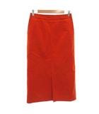 ユナイテッドアローズ UNITED ARROWS タイトスカート 40 ひざ丈 フェイクスエード 赤 レッド /AE