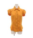 マックスマーラステュディオ Max Mara Studio シャツ ブラウス 半袖 オレンジ 橙色 /NL ■YHS9