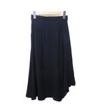 ワイズ Y's ヨウジヤマモト ヴィンテージ フレアスカート アシンメトリー タック デザイン ウール ロング 紺 ネイビー 系 IBO85 1212