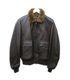 ザリアルマッコイズ THE REAL McCOY'S 美品 Type G-1 フライトジャケット SPEC 55J14 (AER) レザー 切替 ミリタリー 42 茶 ブラウン 1226