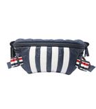 トムブラウン THOM BROWNE ウエストバッグ ボディバッグ 4バー 4BAR ナイロン ストライプ 紺 白 ネイビー ホワイト 1229