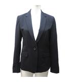 ユナイテッドアローズ UNITED ARROWS テーラードジャケット ブレザー ウール 背抜き 1B 36 約S 黒 ブラック ■YHS11 1229