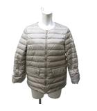 タトラス TATRAS Demi-Luxe BEAMS別注 ACACIA ノーカラーライトダウン ダウンジャケット コート ダブルジップ ベージュ 165/88A 約M LTA2BM4658 IBO87 0109