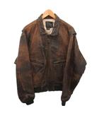 アヴィレックス AVIREX G-2 フライトジャケット ブルゾン レザージャケット U.S. NAVY M 茶 ブラウン 1-800-354-5514 IBO87