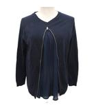 グリーンレーベルリラクシング ユナイテッドアローズ green label relaxing ニット セーター 長袖 ラグラン ジップ 紺  ネイビー 3613-699-1253 IBO87