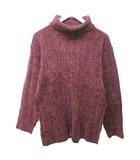 テットオム TETE HOMME ニット セーター タートルネック ウール混 長袖 L エンジ IBO87 0126