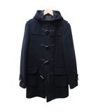 グローバーオールコレクション GLOVERALL COLLECTION ダッフルコート メルトンジャケット ウール 裏地 チェック フード S 紺 ネイビー IBO87 0121