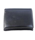  ブリティッシュグリーン BRITISH GREEN 三つ折り財布 ウォレット ブライドルレザー 黒 ブラック 0131