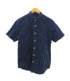 ロゴ刺繍 シャツ リネン混 L IBO87