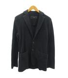 テーラード ニット ジャケット 黒 ブラック S IBO87
