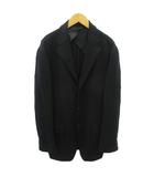 ユナイテッドアローズ UNITED ARROWS 美品 テーラードジャケット 背抜き 3B ウール L 黒 ブラック 0131 IBO87