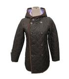 ラベンハム LAVENHAM キルティングコート ミドル丈 ハーフ丈 中綿 フード 36 こげ茶 IBO87