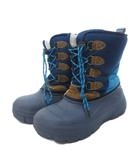 フェニックス PHENIX キッズ スノーブーツ ウィンターブーツ ボアー 防水 青 ブルー グレー 22cm 0119