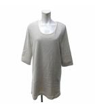 B&Y ユナイテッドアローズ BEAUTY&YOUTH ビューティー&ユース スリット ワンピース ロング パイル地 リネン混 ベージュ F フリーサイズ 0126