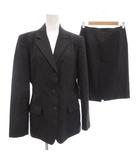 セットアップ スカートスーツ ウール テーラードジャケット 背抜き シングル 6 灰 グレー IBO85 0201