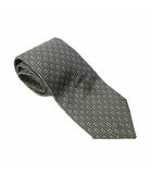 エルメス HERMES シルク 総柄 ネクタイ グレー 626009 IBO89